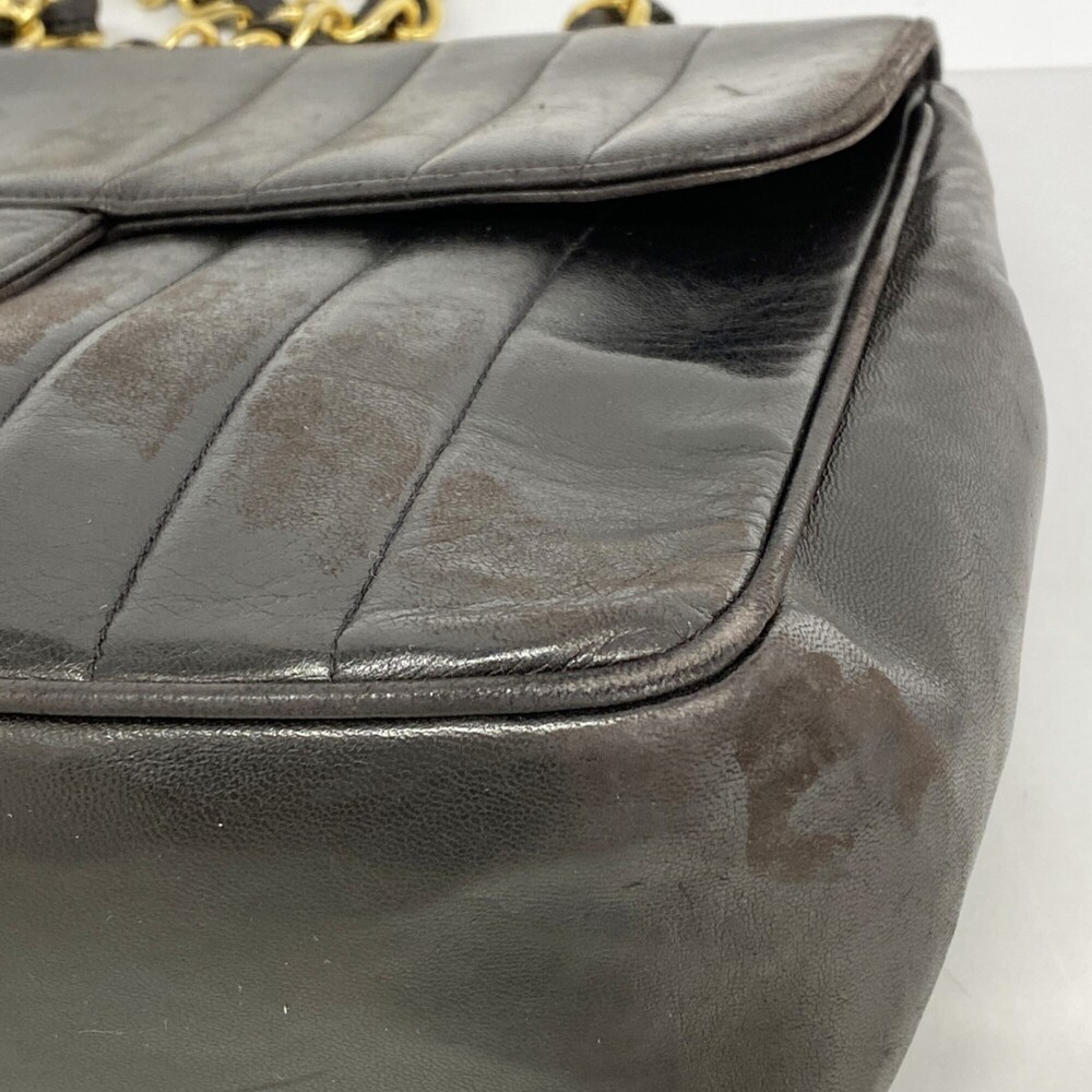 Chanel Mademoiselle Shoulder Bag, Double Chain, Lambskin, Black, Women's - Picture 8 of 12
